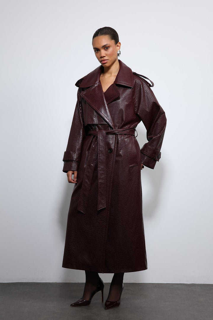 ANT Antioch Bordo Dokulu Suni Deri Trençkot - Miahuatlán de Porfirio Díaz