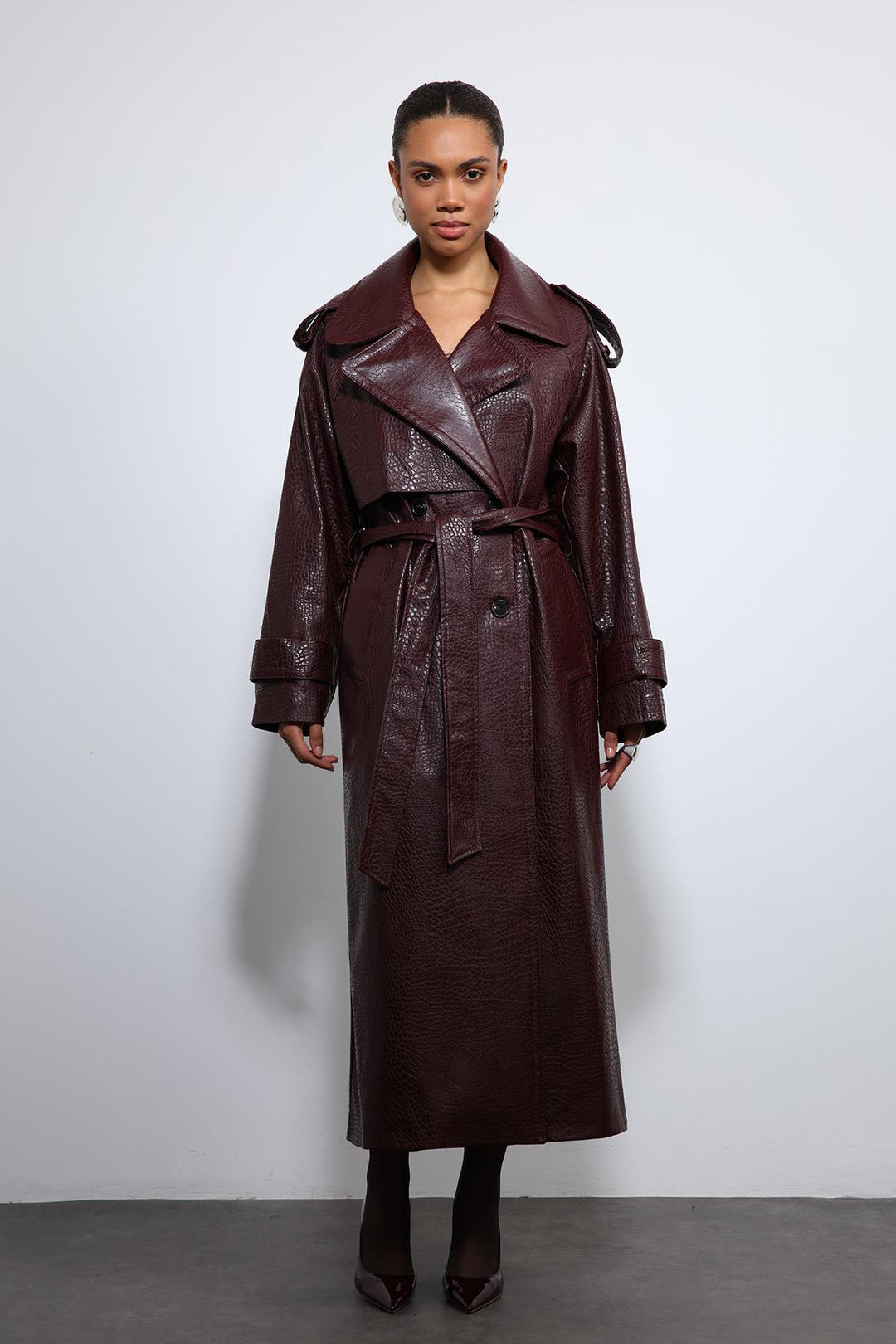 ANT Antioch Bordo Dokulu Suni Deri Trençkot - Miahuatlán de Porfirio Díaz