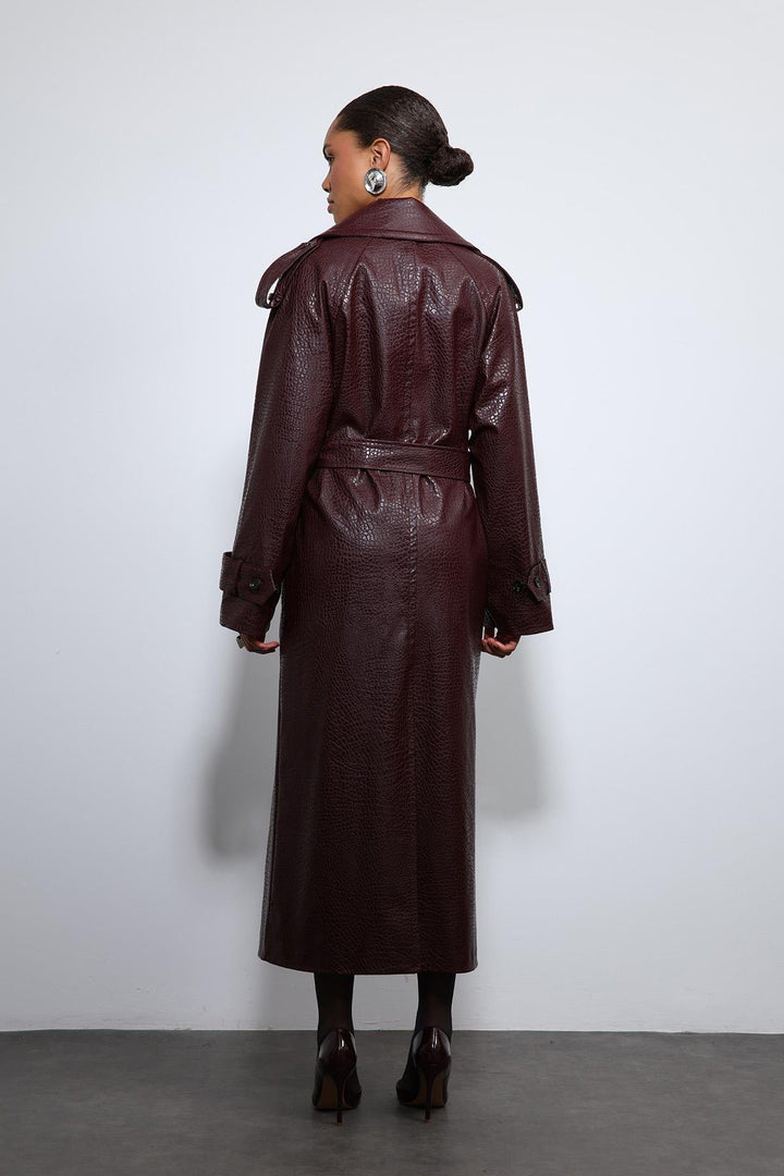 ANT Antioch Bordo Dokulu Suni Deri Trençkot - Miahuatlán de Porfirio Díaz