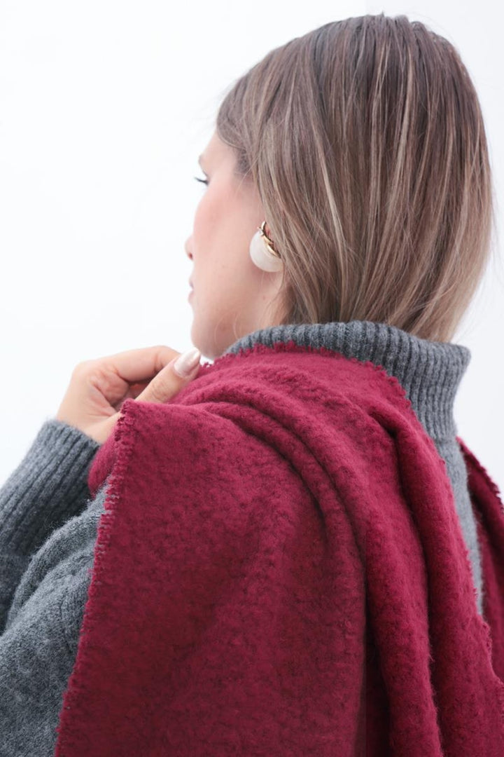 TLD Women Allday Burgundy Shoulder Shawl - Florence