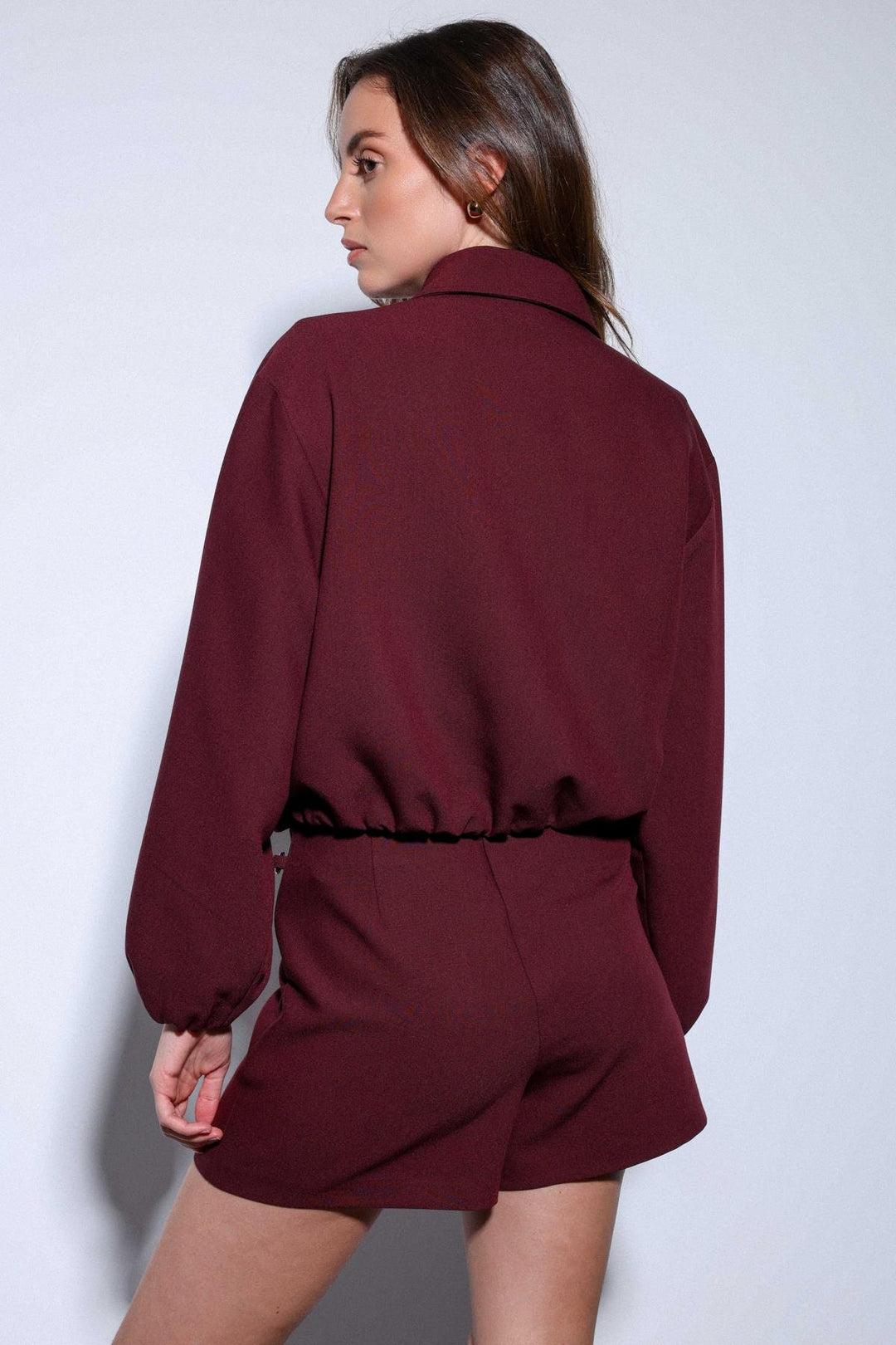 ANT Antioch Burgundy Zip-Up Bomber Women's Jacket - Hammond