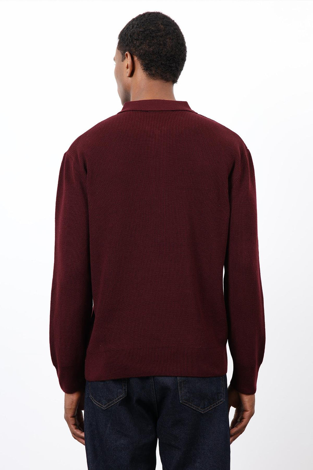 ANT Antioch Bordo Fermuarlı Erkek Triko Kazak - Middleton