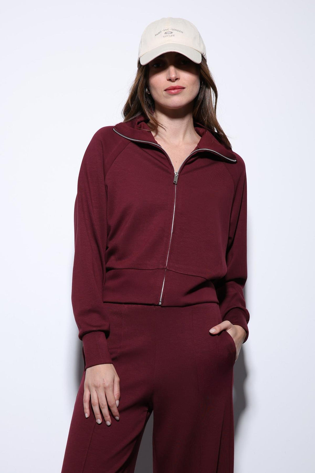 ANT Antioch Bordeaux Zippered Women's Tracksuit - Methuen Town
