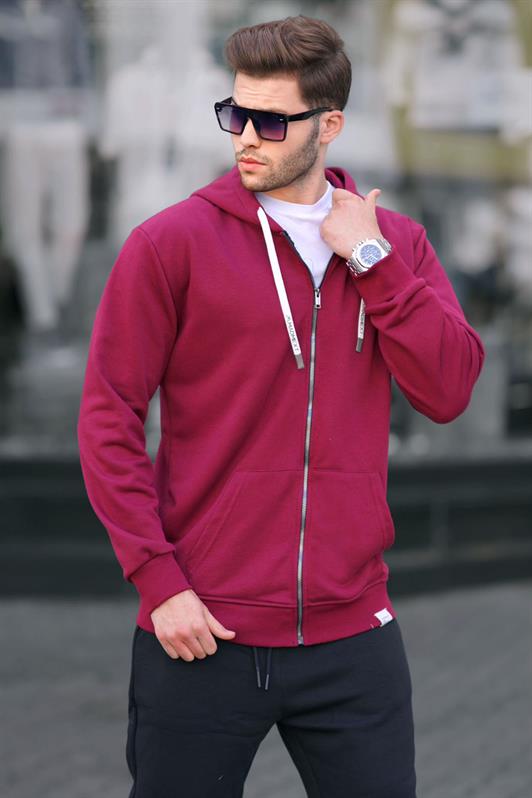MDX Burgundy Zippered Hooded Sweatshirt 6161 - Everett