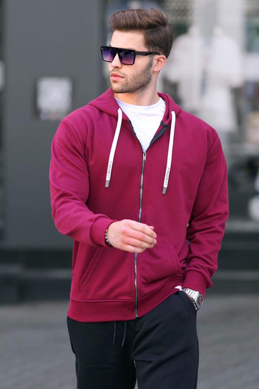 MDX Burgundy Zippered Hooded Sweatshirt 6161 - Everett