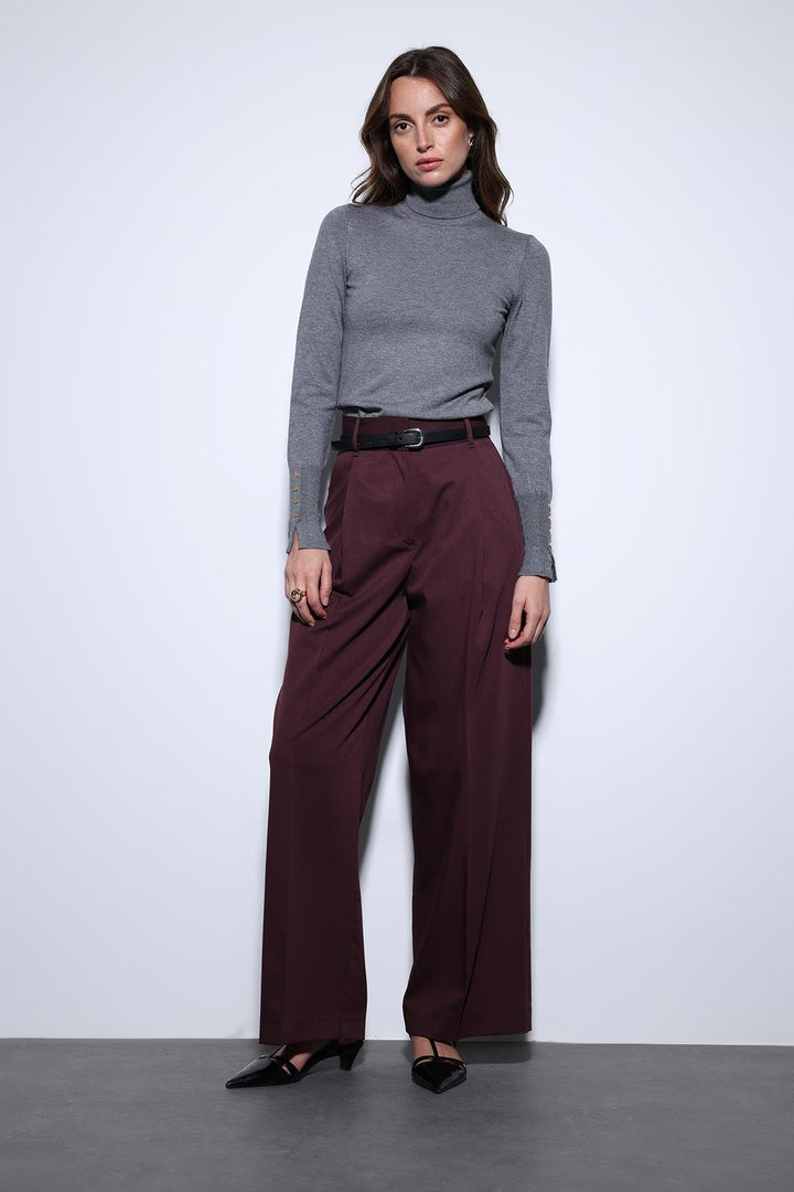 ANT Antioch Bordeaux Wide Leg Women's Pants - Nichelino
