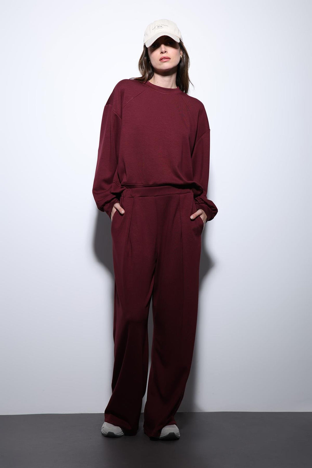 ANT Antioch Bordeaux Wide Leg Relaxed Women's Suit - Bromley