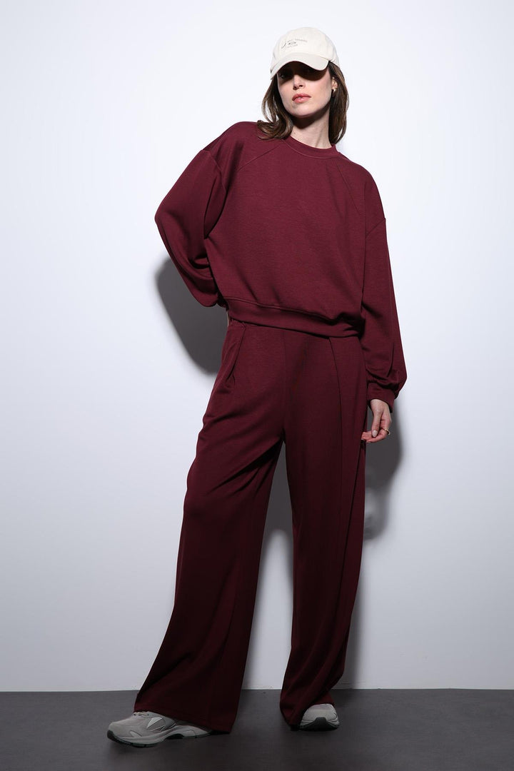 ANT Antioch Bordeaux Wide Leg Relaxed Women's Suit - Bromley