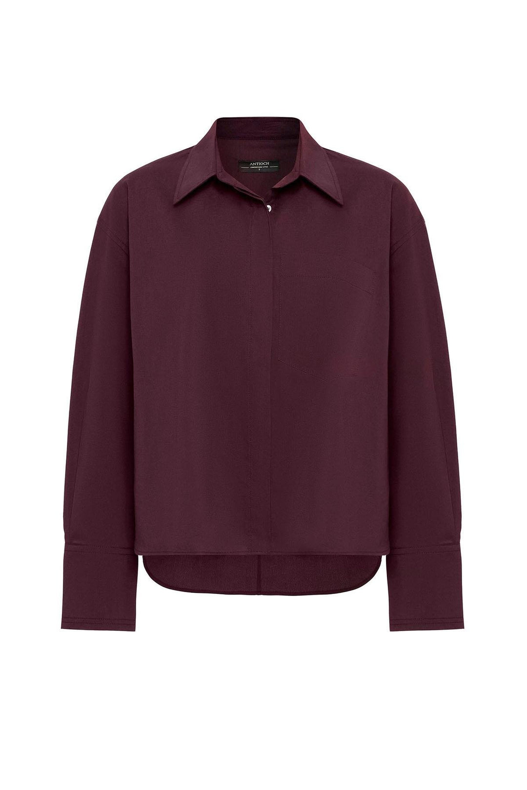 ANT Antioch Bordeaux Women's Basic Poplin Shirt - Goshen