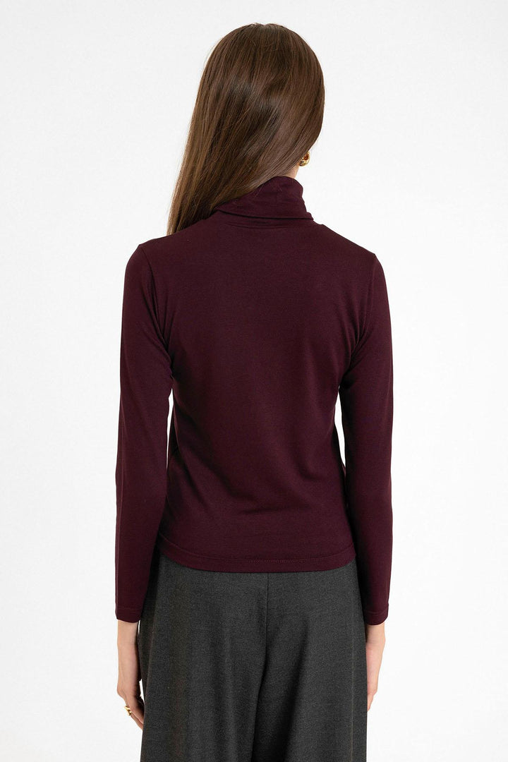 ANT Antioch Bordeaux Women's Turtleneck Sweater - Vlissingen