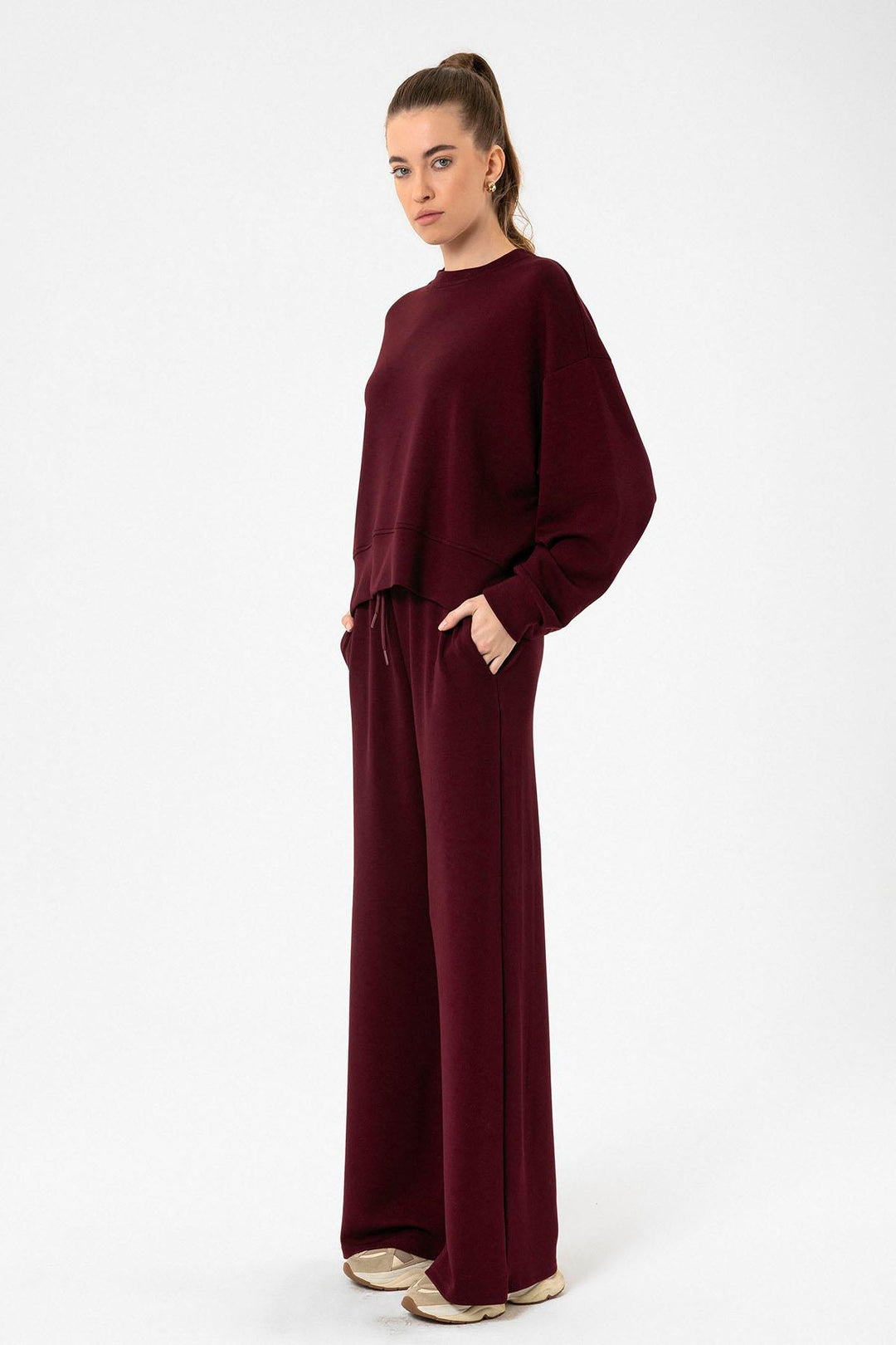 ANT Antioch Bordeaux Women's Spanish Hem Tracksuit - Hoffman Estates