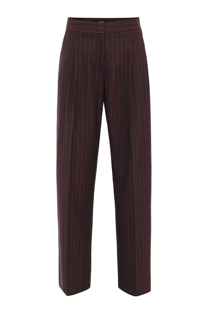 ANT Antioch Bordeaux Women's High Waist Striped Pants - St. Charles