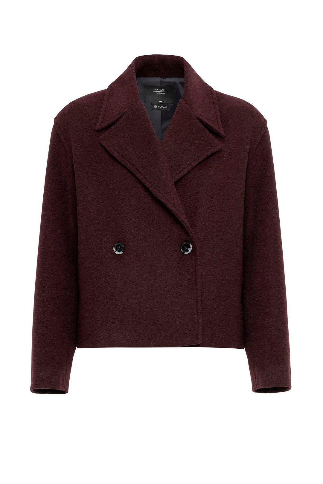 ANT Antioch Bordeaux Women's Wool Blend Wrap Coat - Lorca
