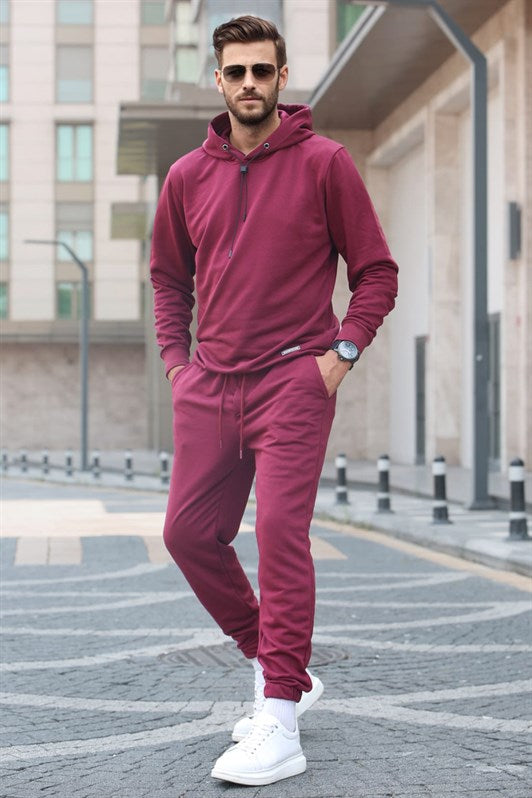 MDX Burgundy Hooded Basic Tracksuit 5908 - Lancaster