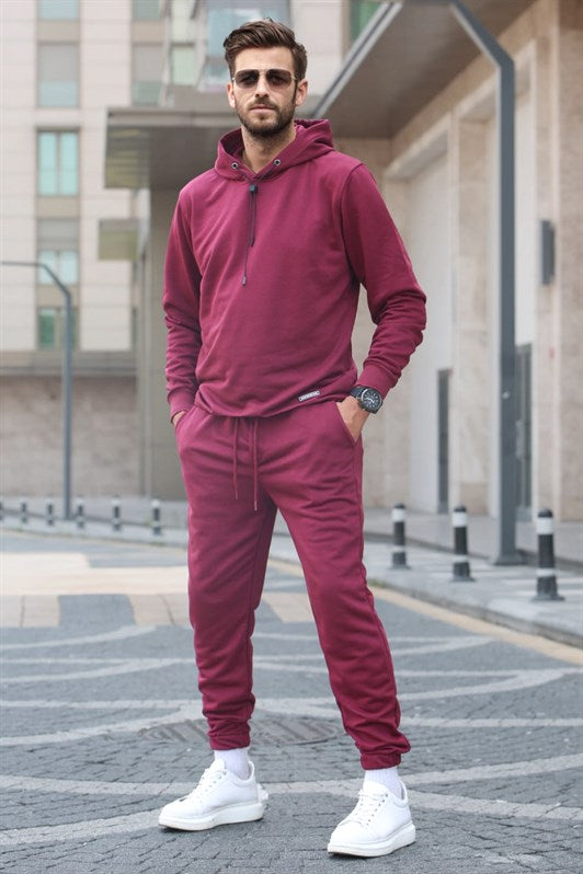 MDX Burgundy Hooded Basic Tracksuit 5908 - Lancaster