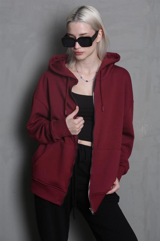 MDX Burgundy Hooded Basic Sweatshirt MG1900 - Pueblo