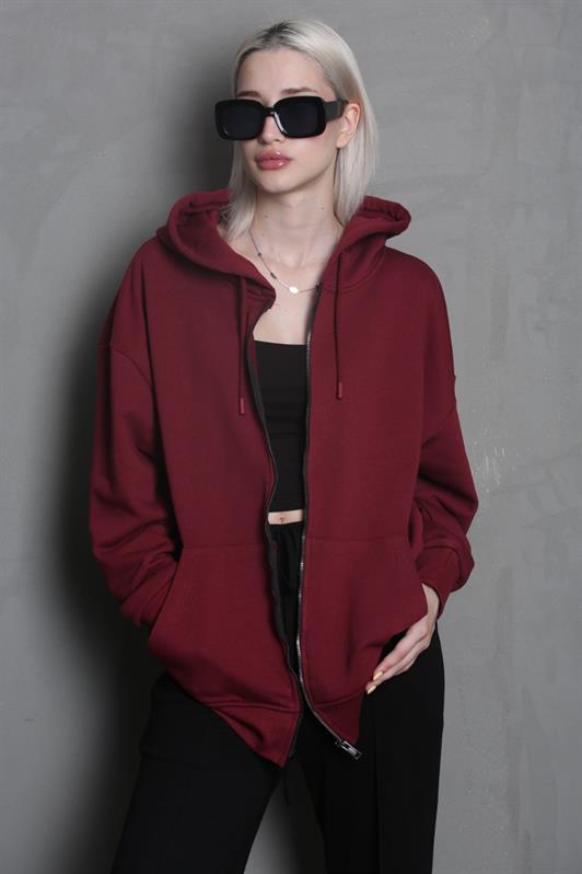 MDX Burgundy Hooded Basic Sweatshirt MG1900 - Pueblo