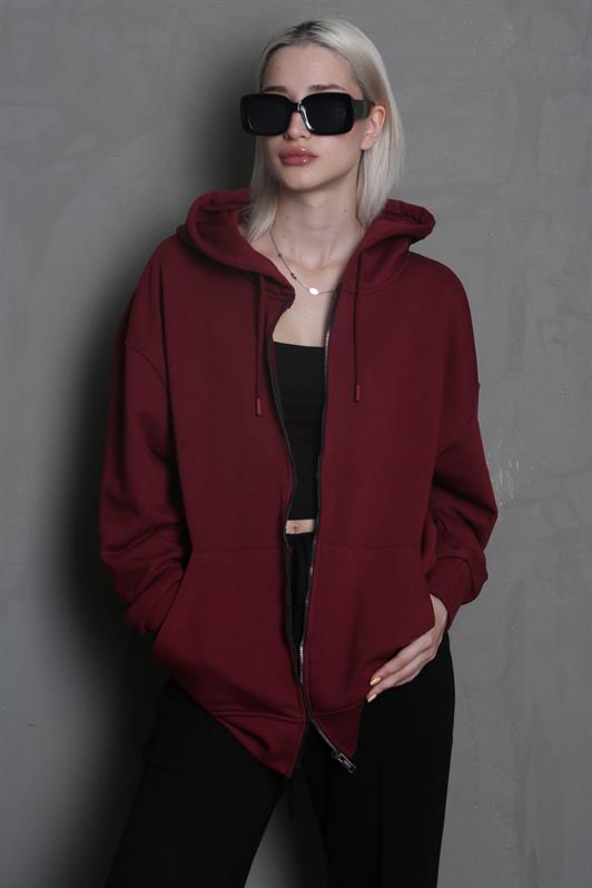 MDX Burgundy Hooded Basic Sweatshirt MG1900 - Pueblo