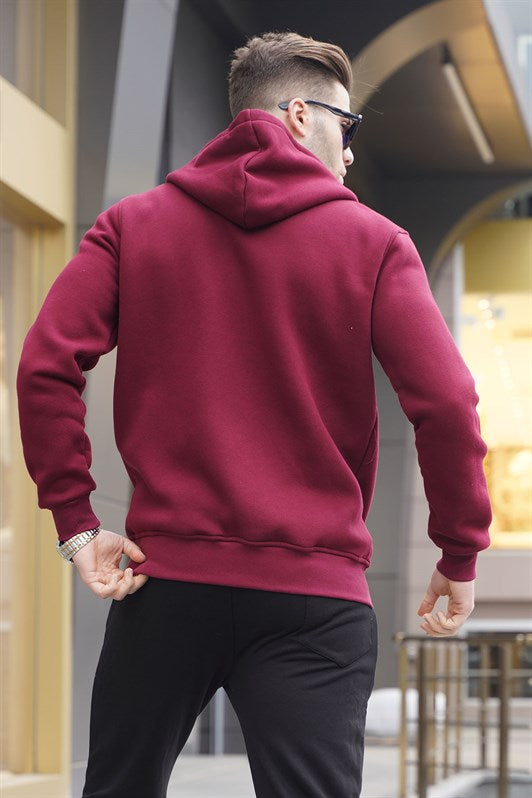 MDX Burgundy Hooded Regular Fit Men's Sweatshirt 6033 - Torreón