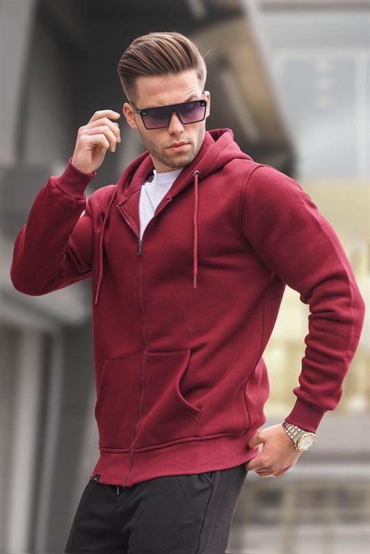 MDX Burgundy Hooded Regular Fit Men's Sweatshirt 6033 - Torreón