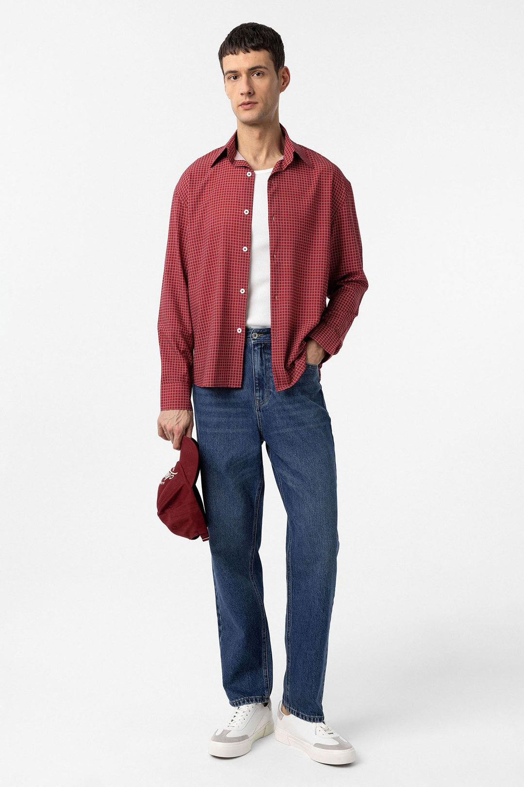 ANT Antioch Red Checkered Men's Comfort Fit Shirt - Lancaster