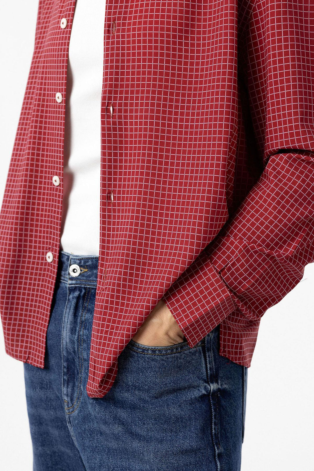 ANT Antioch Red Checkered Men's Comfort Fit Shirt - Lancaster