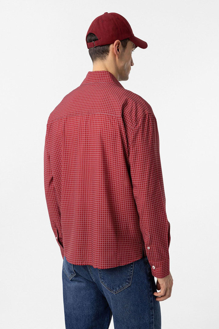 ANT Antioch Red Checkered Men's Comfort Fit Shirt - Lancaster