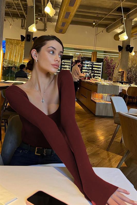 MDX Burgundy Boat Neck Women's Bodysuit MG1840 - Surbiton
