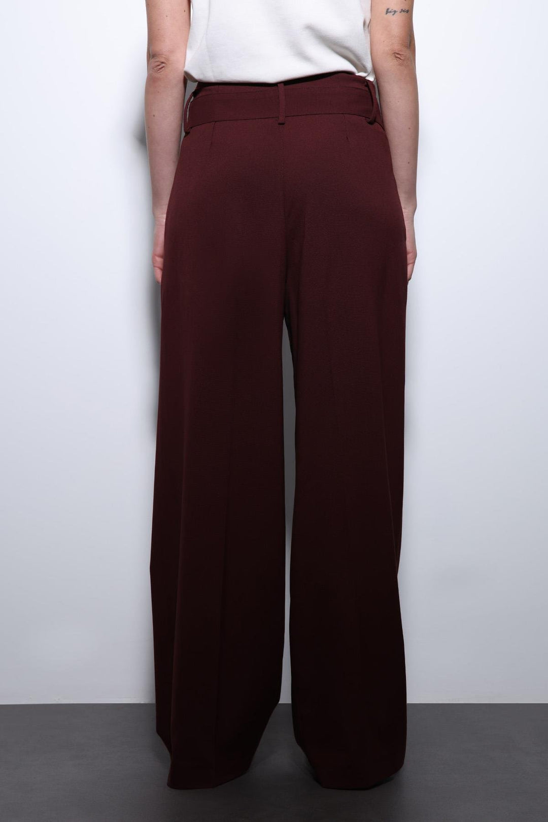 ANT Antioch Wide Leg Women's Pants with Burgundy Belt - San Diego
