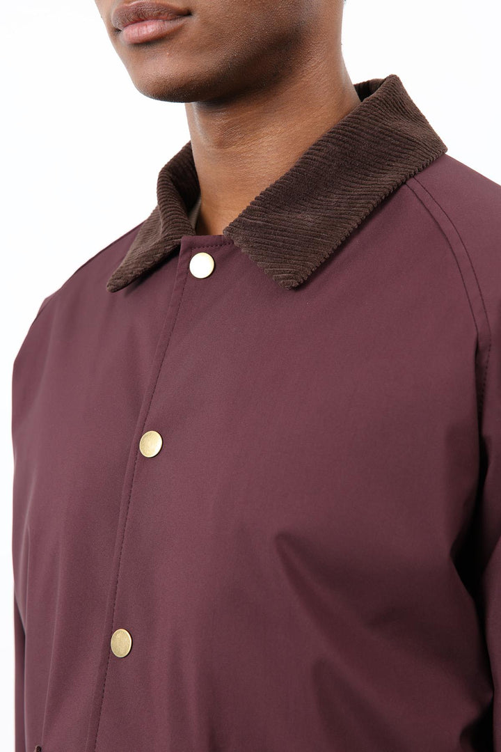 ANT Antioch Bordo Kontrast Yaka Erkek Mont - Boucherville