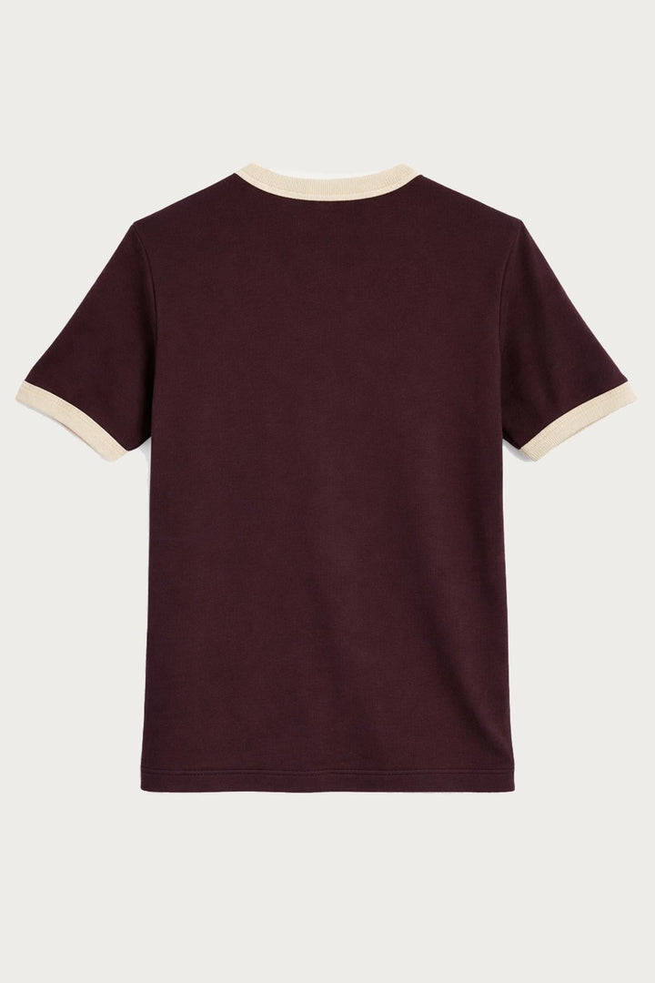 ANT Antioch Bordo Kontrast Yaka Erkek T-Shirt - Seixal