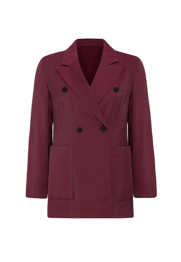 ANT Antioch Bordeaux Crossed Women's Blazer Jacket - Rowlett