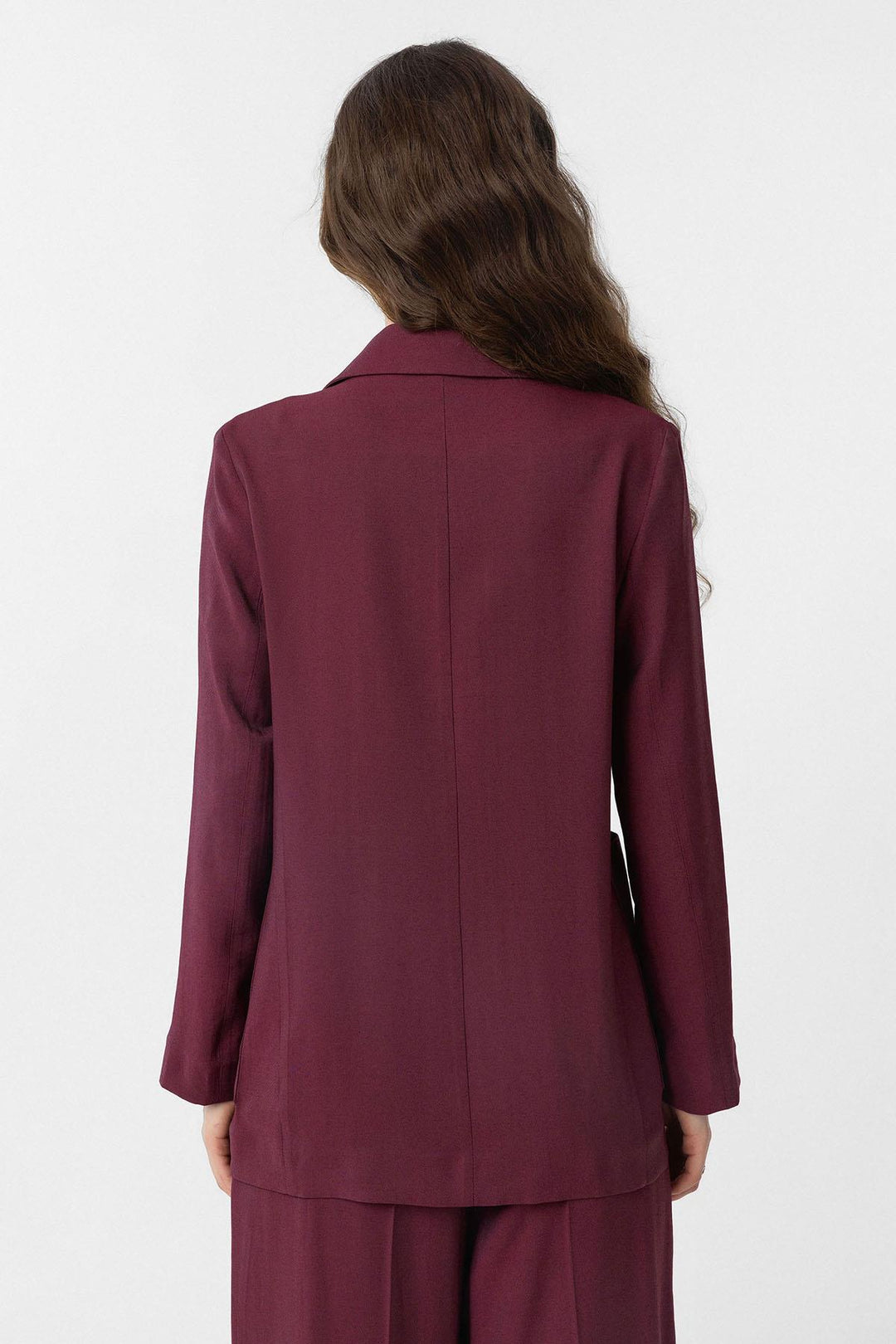 ANT Antioch Bordeaux Crossed Women's Blazer Jacket - Burnsville