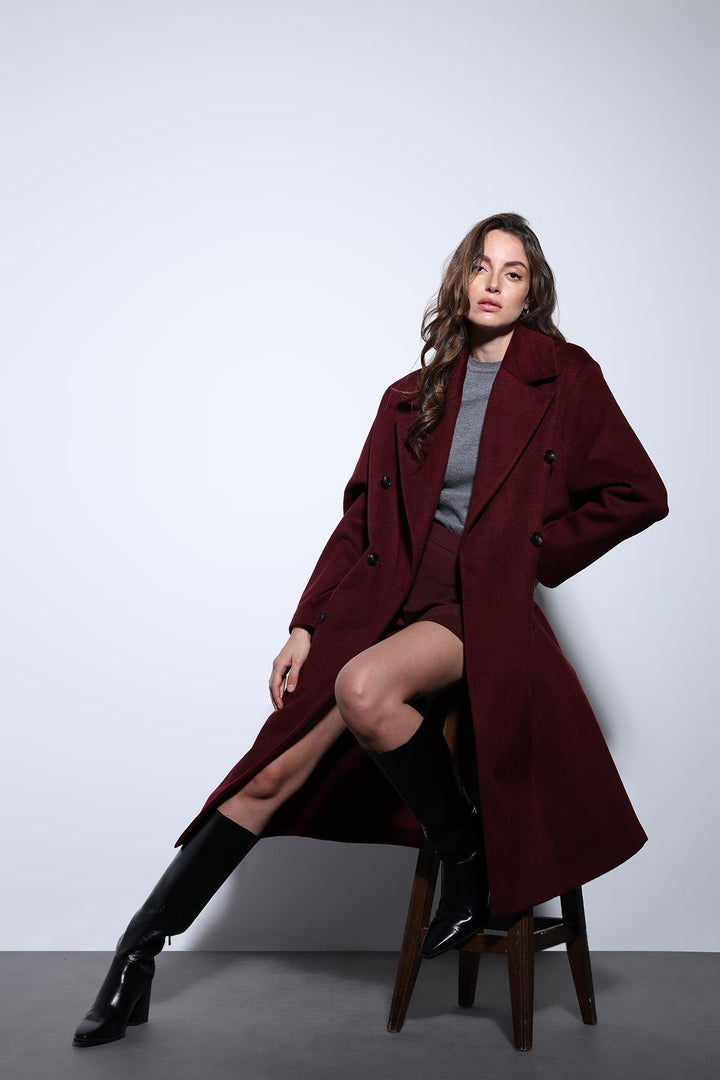 ANT Antioch Bordeaux Wrap Women's Coat - Capelle aan den IJssel
