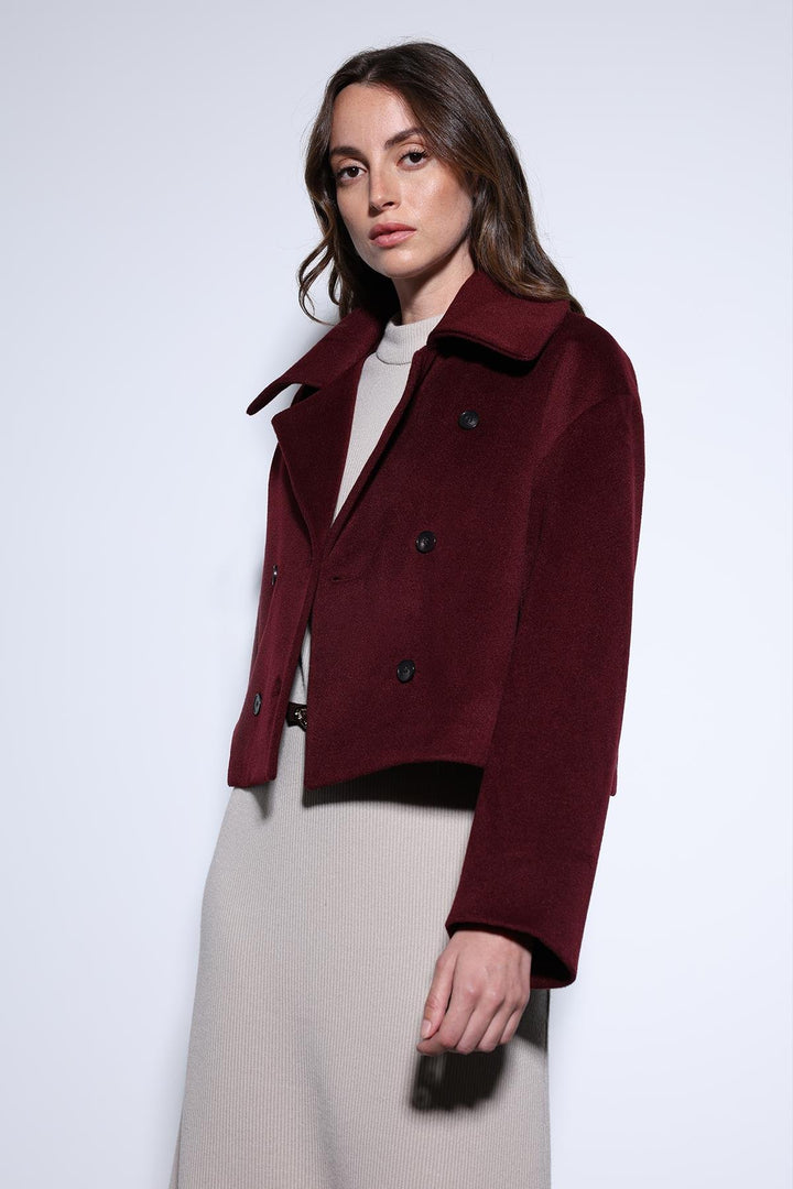 ANT Antioch Bordeaux Wrap Women's Short Coat - Woodbridge