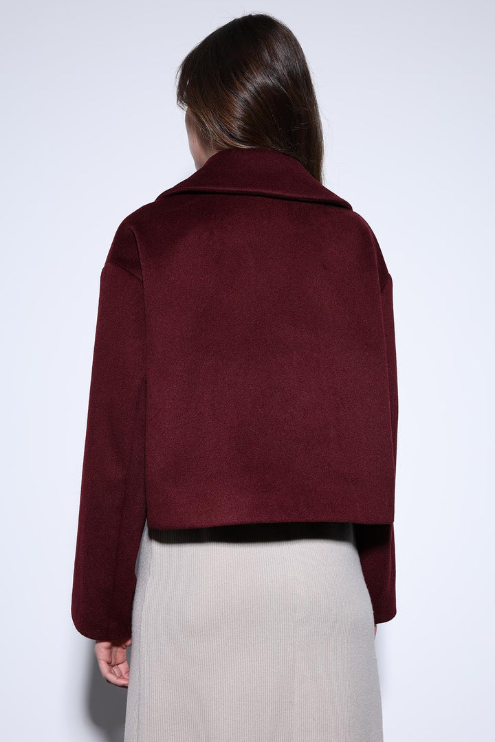 ANT Antioch Bordeaux Wrap Women's Short Coat - Woodbridge