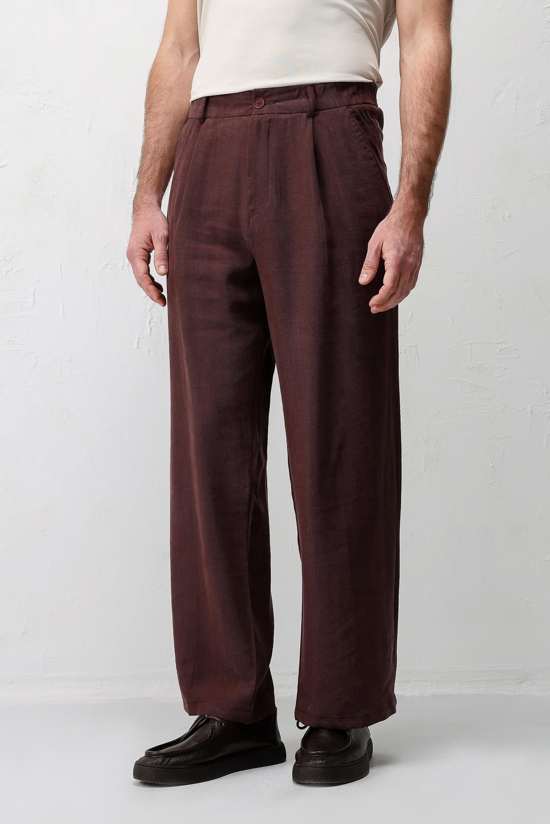 ANT Antioch Bordo Lyocell Karışımlı Erkek Pantolon - New Plymouth