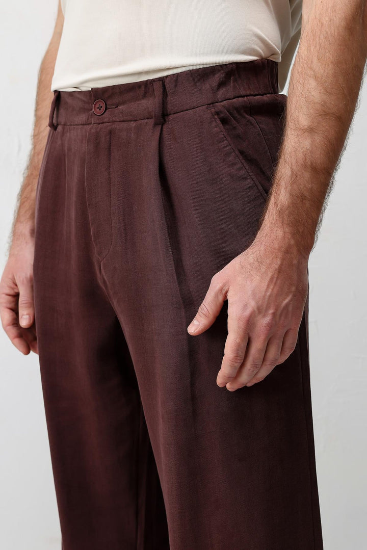 ANT Antioch Bordo Lyocell Karışımlı Erkek Pantolon - New Plymouth