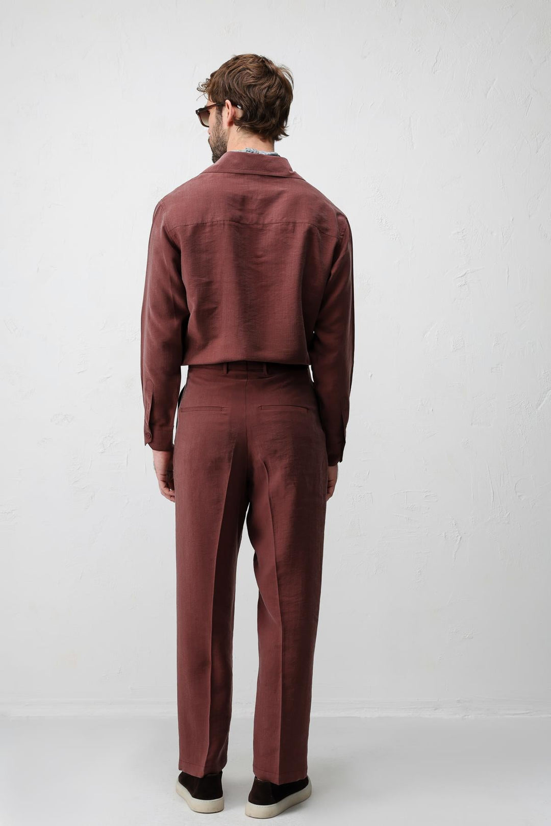 ANT Antioch Bordo Lyocell Relaxed Fit Pileli Erkek Pantolon - Stuttgart