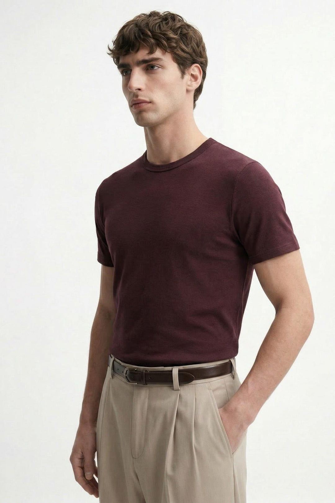 ANT Antioch Bordo Pamuklu Erkek T-Shirt - San Juan del Río