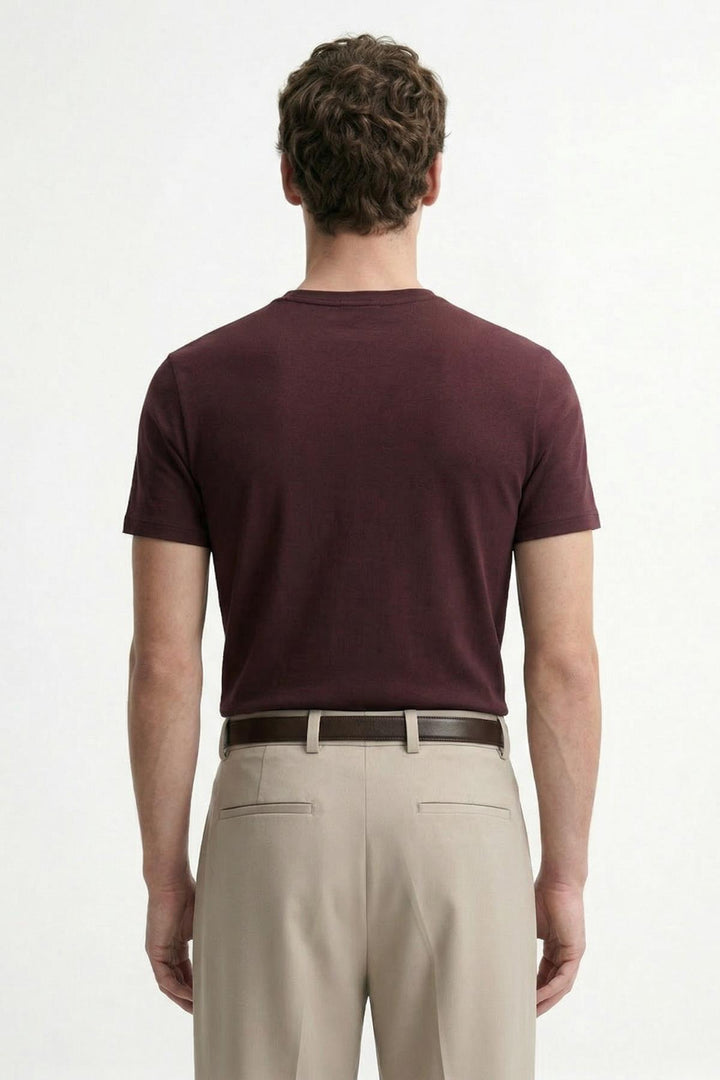 ANT Antioch Bordo Pamuklu Erkek T-Shirt - San Juan del Río