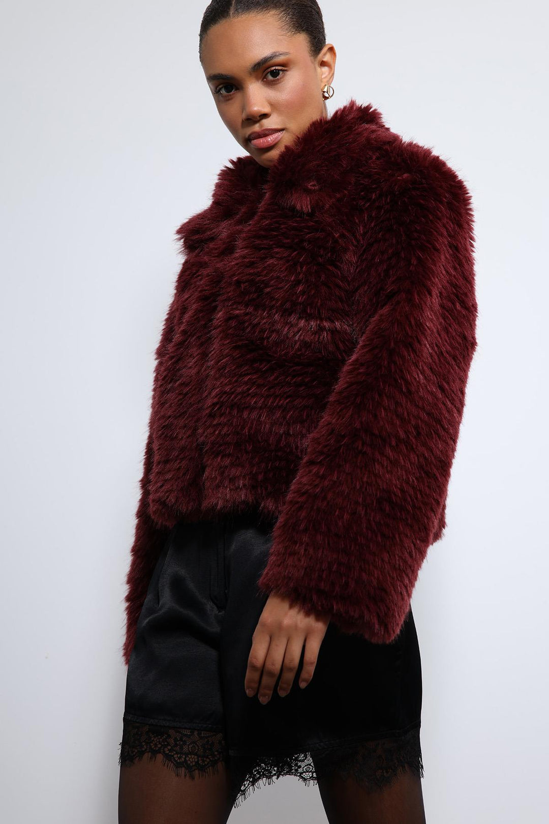 ANT Antioch Bordo Peluş Görünümlü Mont - Buderim