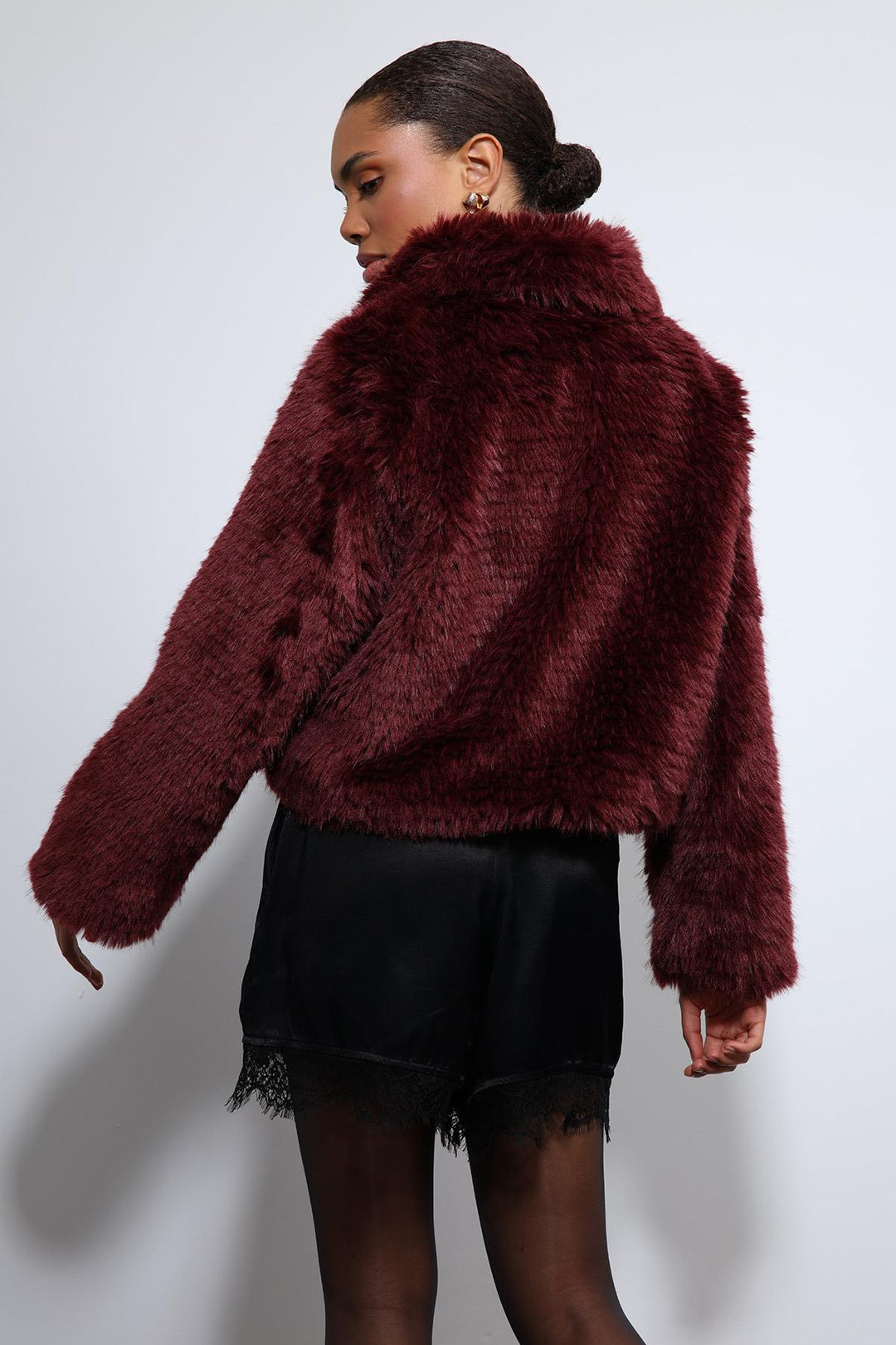 ANT Antioch Bordo Peluş Görünümlü Mont - Buderim