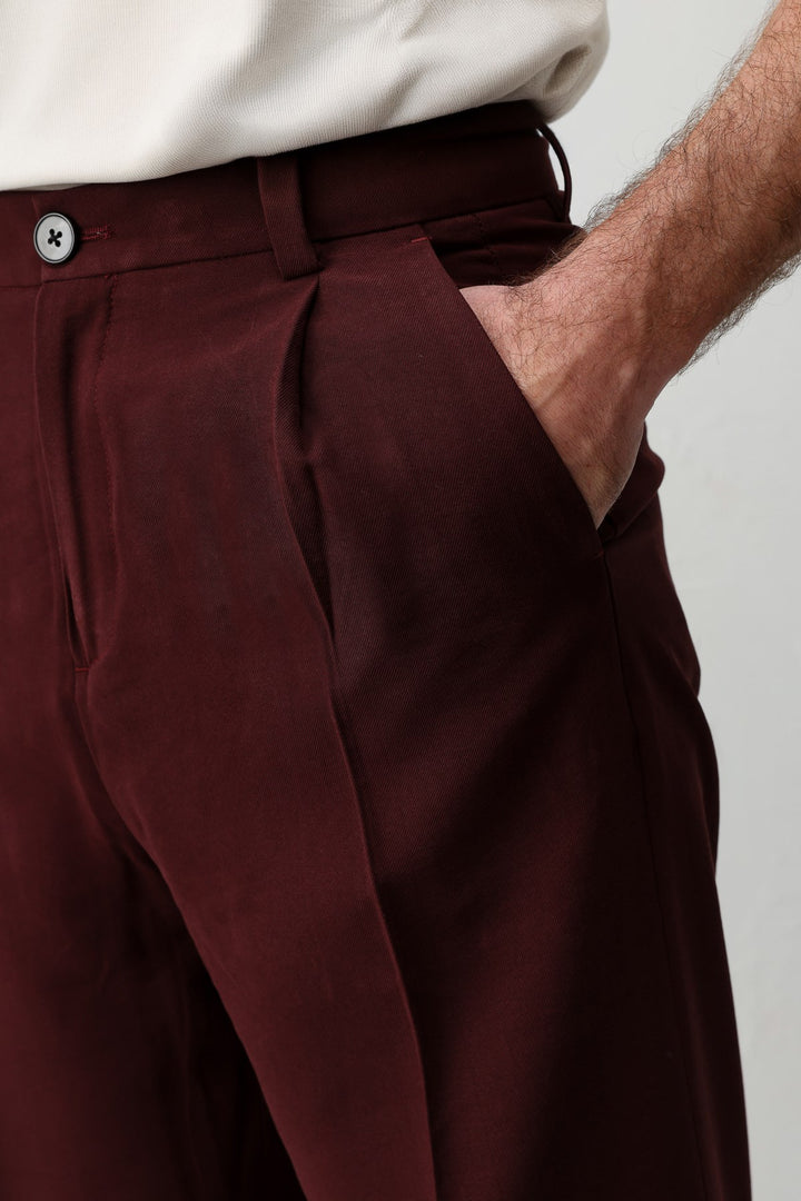 ANT Antioch Bordo Pileli Relaxed Fit Erkek Pantolon - Cheektowaga