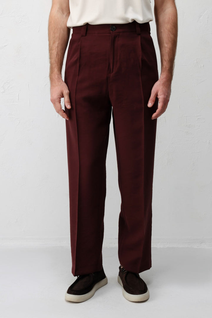 ANT Antioch Bordo Pileli Relaxed Fit Erkek Pantolon - Cheektowaga