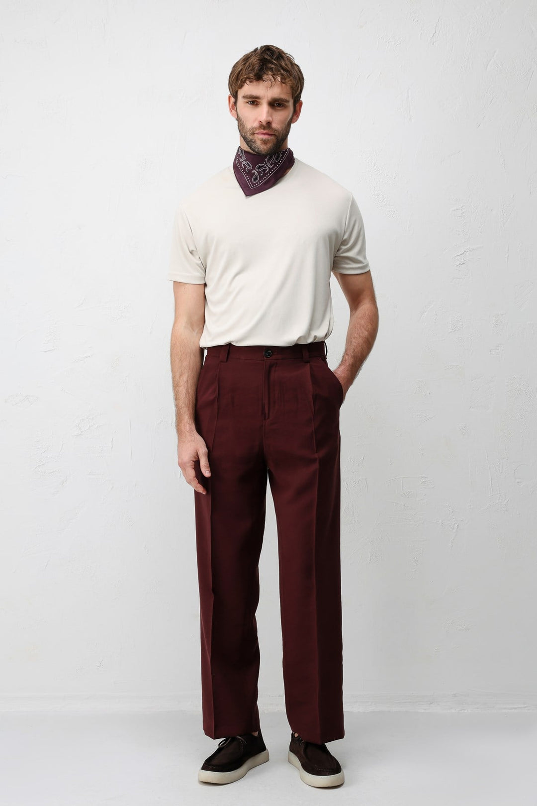 ANT Antioch Bordo Pileli Relaxed Fit Erkek Pantolon - Cheektowaga