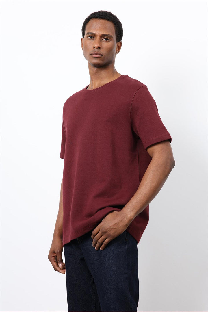ANT Antioch Bordo Regular Fit Basic Erkek T-Shirt - Palencia