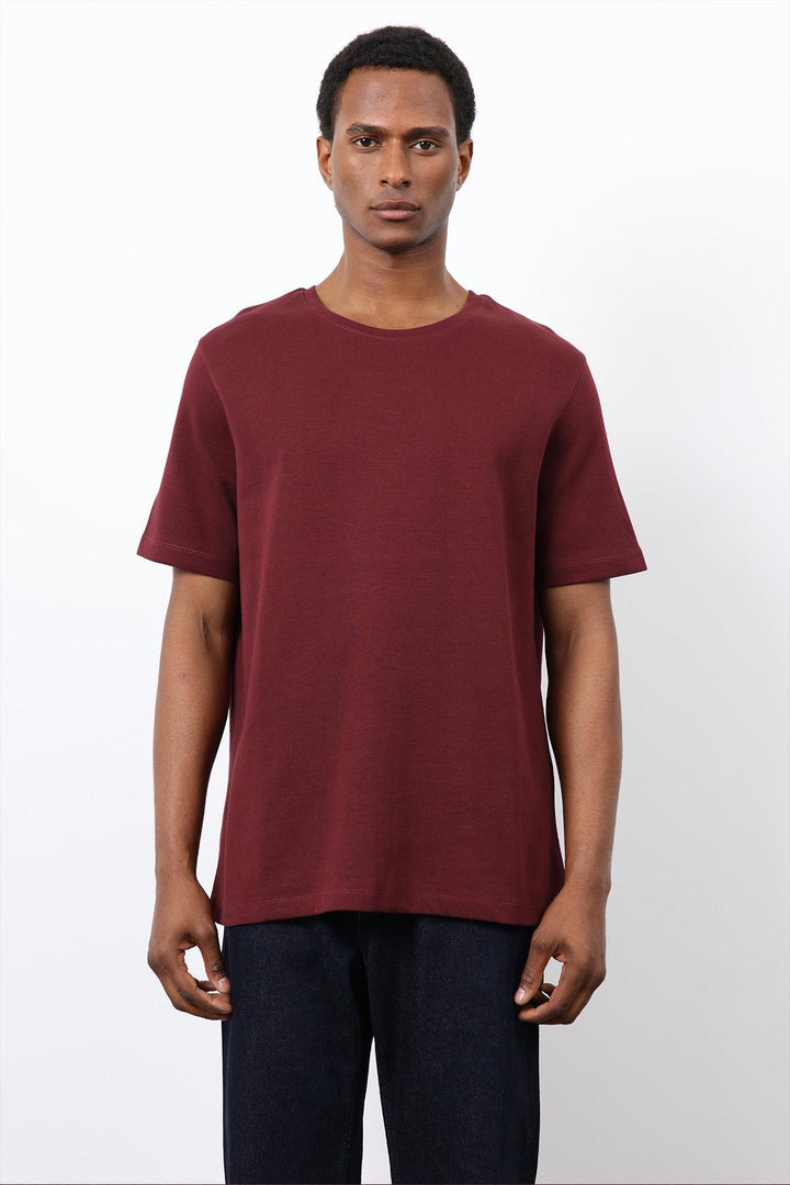 ANT Antioch Bordo Regular Fit Basic Erkek T-Shirt - Palencia