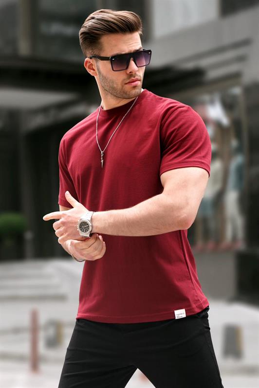 MDX Burgundy Regular Fit Basic Men's T-Shirt 6131 - Lakewood