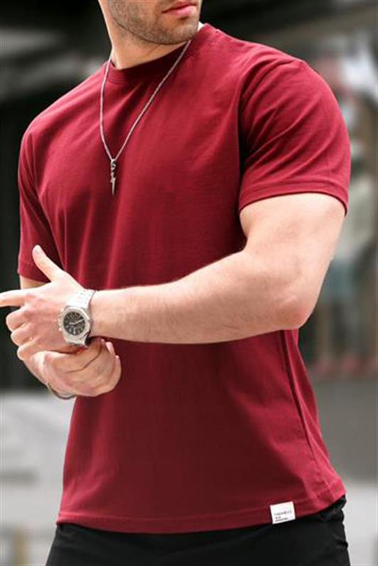 MDX Burgundy Regular Fit Basic Men's T-Shirt 6131 - Lakewood